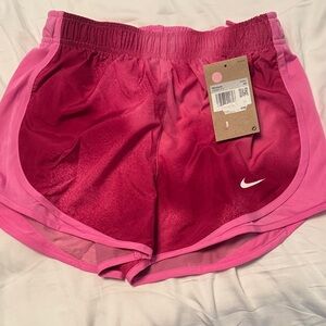 Nike Women's Fuchsia and Light Pink Athletic Shorts
